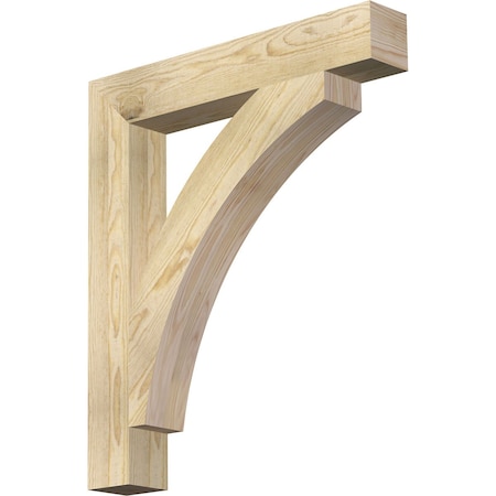 Ekena Millwork Thorton Block Rough Sawn Bracket, Douglas Fir, 4"W x 26"D x 30"H BKT04X26X30THR05RDF